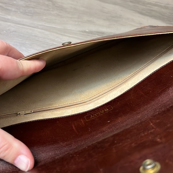 BALLY BROWN LEATHER DOCUMENT/ PORTFOLIO CASE - Picture 12 of 16